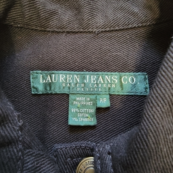 Lauren Ralph Lauren Black Jean Jacket. - Picture 7 of 7